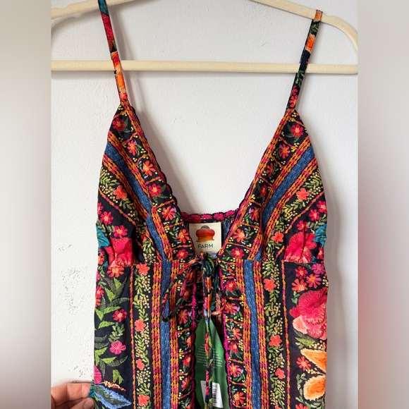 FARM RIO STITCHED GARDEN LONG COVERUP - Picture 5 of 16